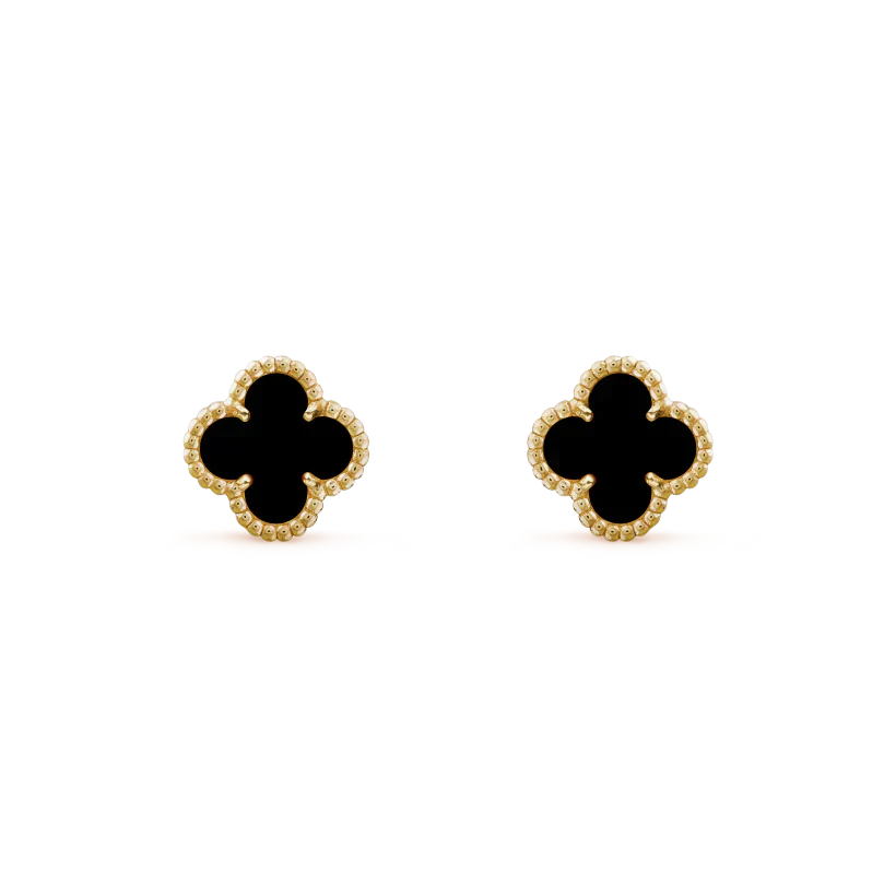 [Glow Jewelry]CLOVER MINI 9.5MM BLACK MOP EARRINGS
