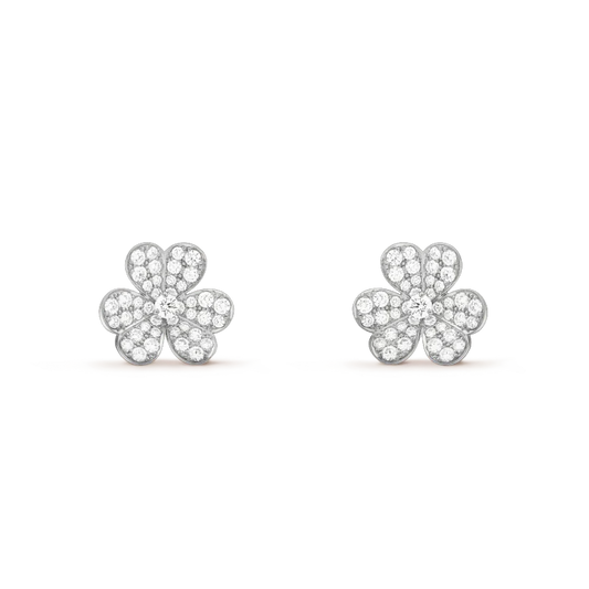 [Glow Jewelry]CLOVER COMOS DIAMOND EARRINGS SILVER