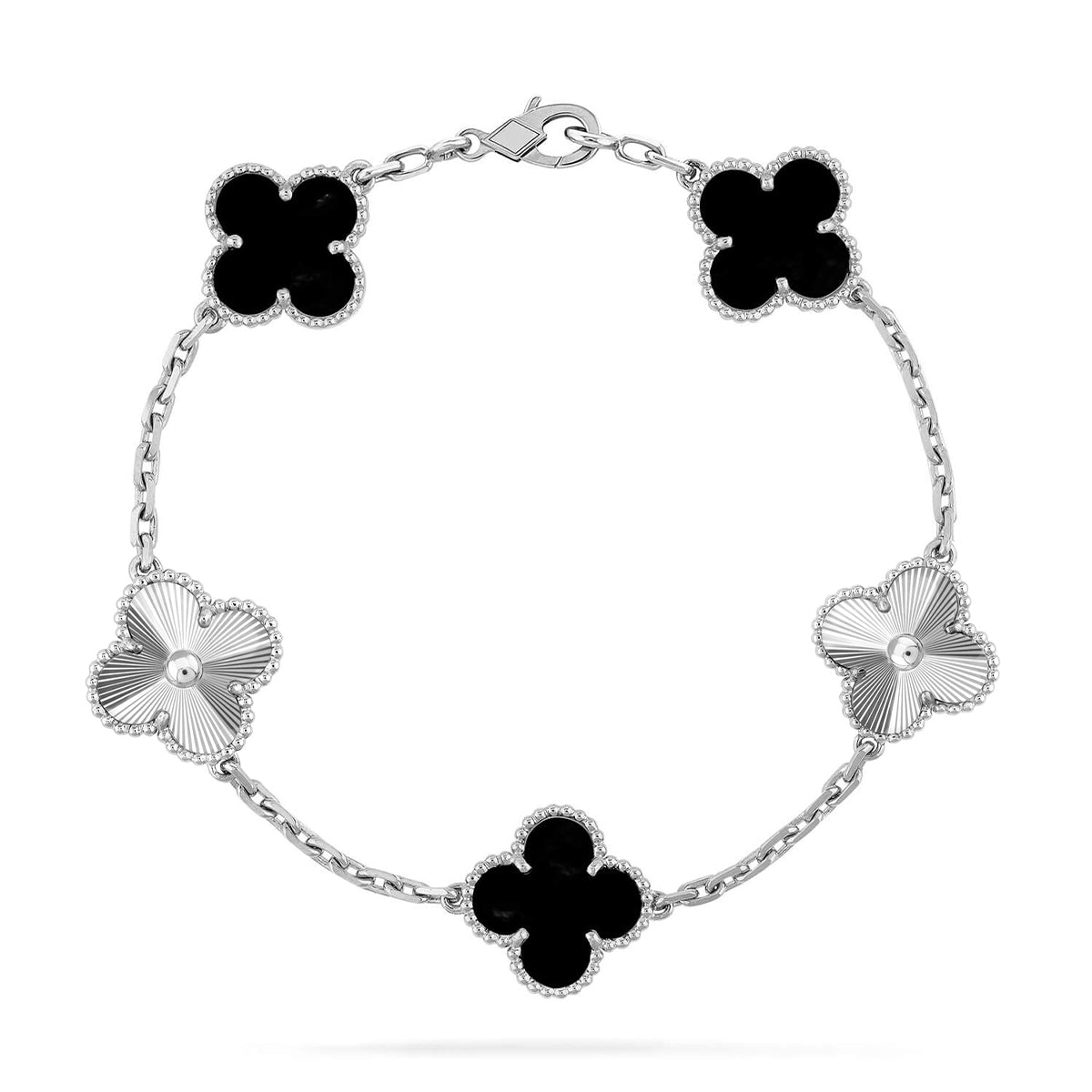 [Glow Jewelry]Neue CLOVER 5 MOTIF ONYXS ARMBAND KOLLEKTION