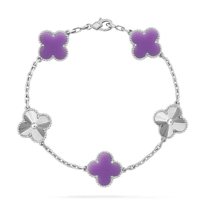 [Glow Jewelry]Neue CLOVER 5 MOTIV HELLVIOLETT ARMBAND KOLLEKTION