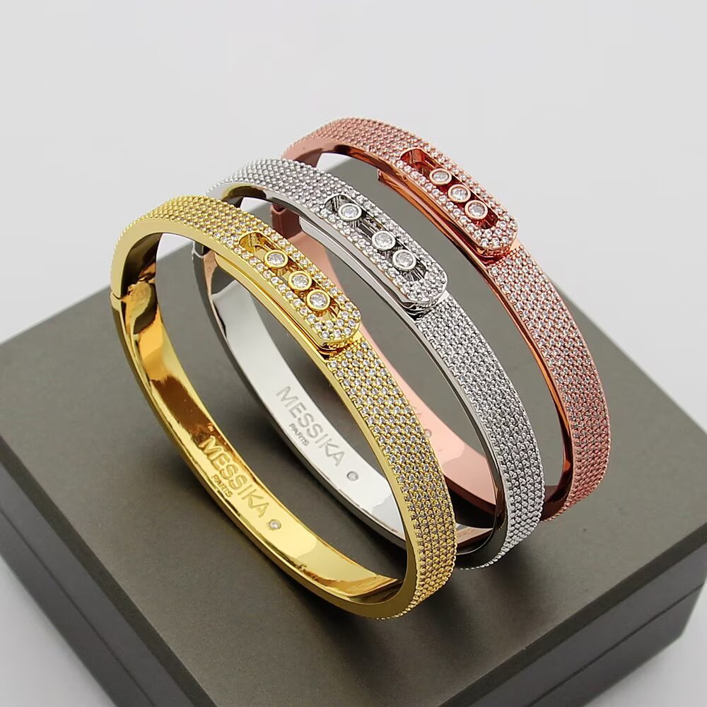 [Glow Jewelry]Move Noa Full Pavé Diamond Bangle Bracelet