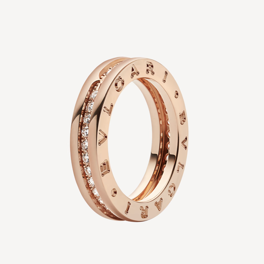 [Glow Jewelry]ZERO 1 ONE-BAND PAVED DIAMONDS ON THE SPIRAL RING
