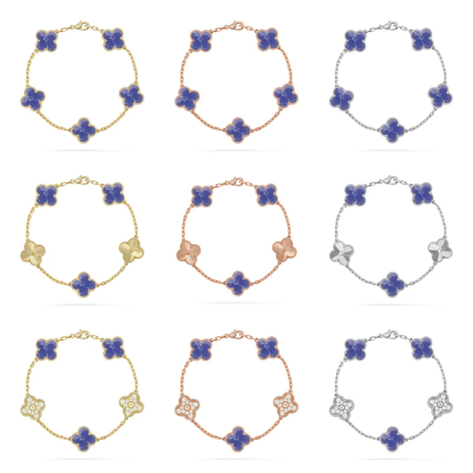 [Glow Jewelry]CLOVER 5 MOTIF BLUE VEINS BRACELET COLLECTION