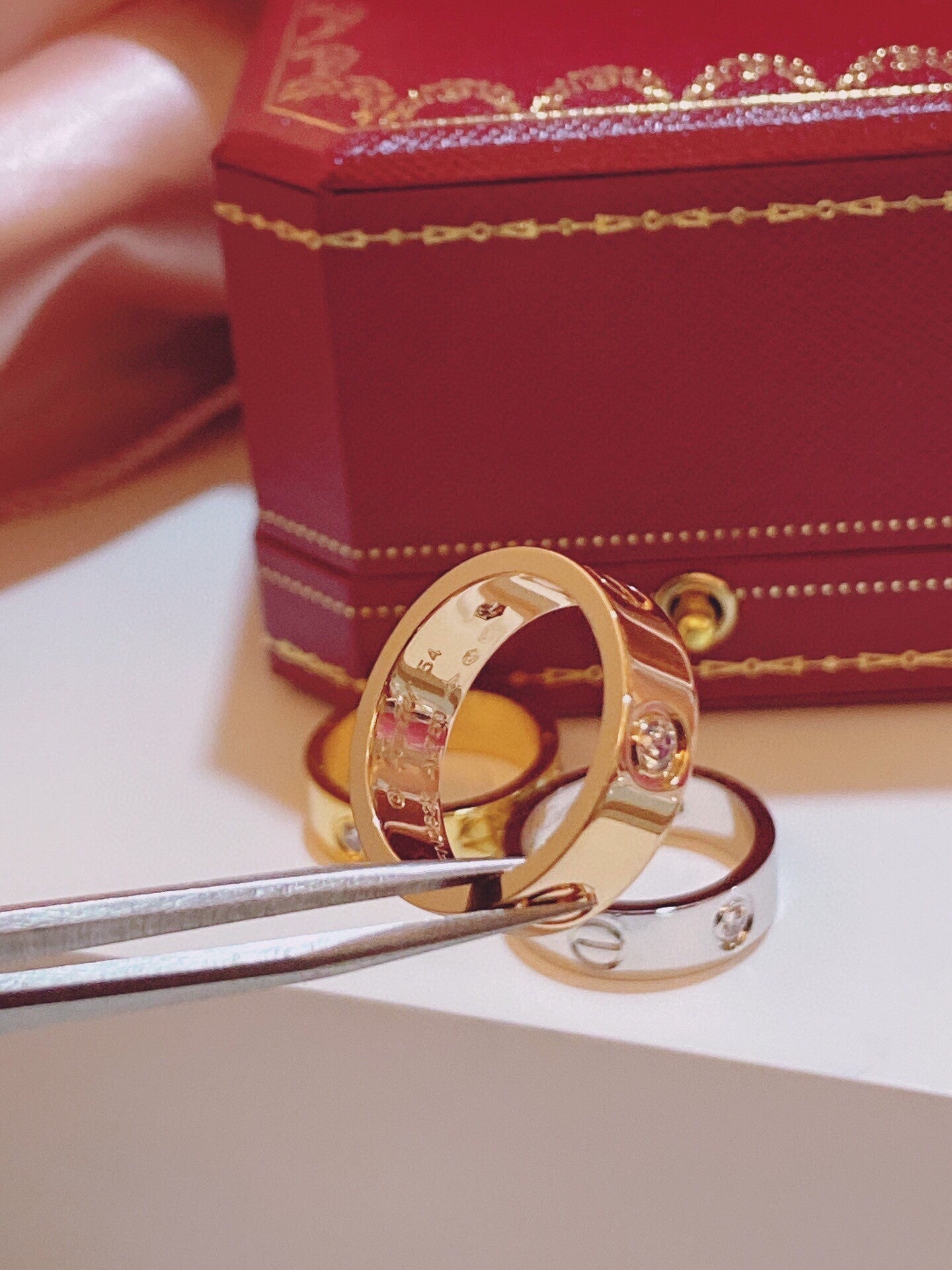[Glow Jewelry]Three-Diamond Ring