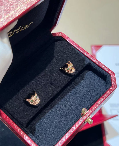 [Glow Jewelry]CHRRTAH-PRINT STUD EARRINGS, THREE COLORS