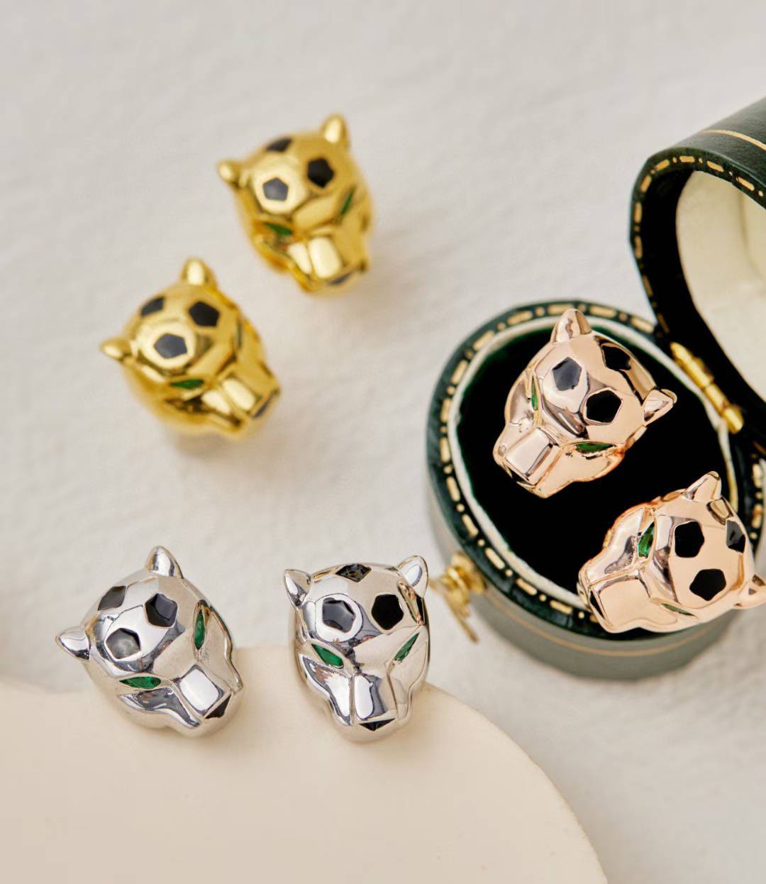 [Glow Jewelry] CHRRTAH-PRINT STUD EARRINGS, THREE COLORS
