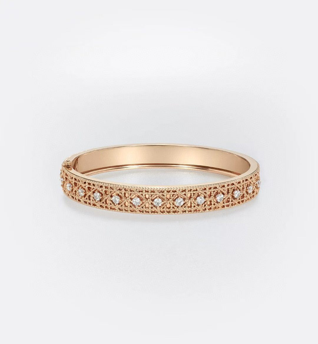 [Glow Jewelry] 2026 WOVEN-PATTERN BRACELET SET WITH FULL DIAMOND INLAY THREE-COLORS
