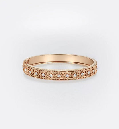 [Glow Jewelry] 2026 WOVEN-PATTERN BRACELET SET WITH FULL DIAMOND INLAY THREE-COLORS