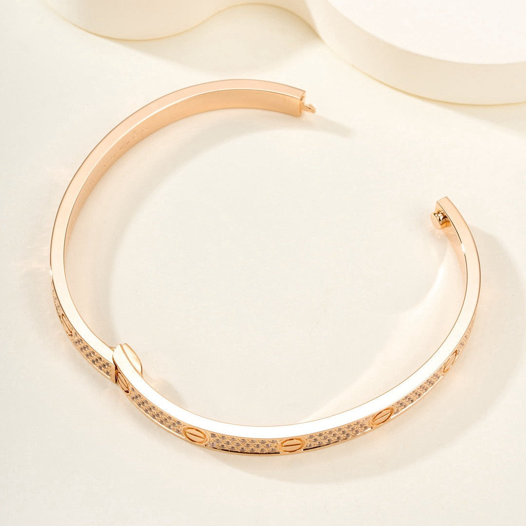 ¡®Glow Jewelry¡¯LOVE BRACELET 4.8MM DIAMOND-PAVED