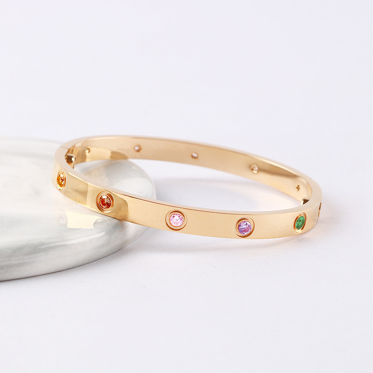 [Glow Jewelry] 2026 NEW 6.1MM COLORED GEMSTONE BRACELET