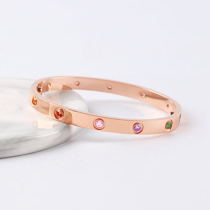 [Glow Jewelry] 2026 NEW 6.1MM COLORED GEMSTONE BRACELET