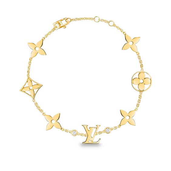 „Glow Jewelry“ STERNE UND SONNE 7 MOTIVE GOLDBRACELET