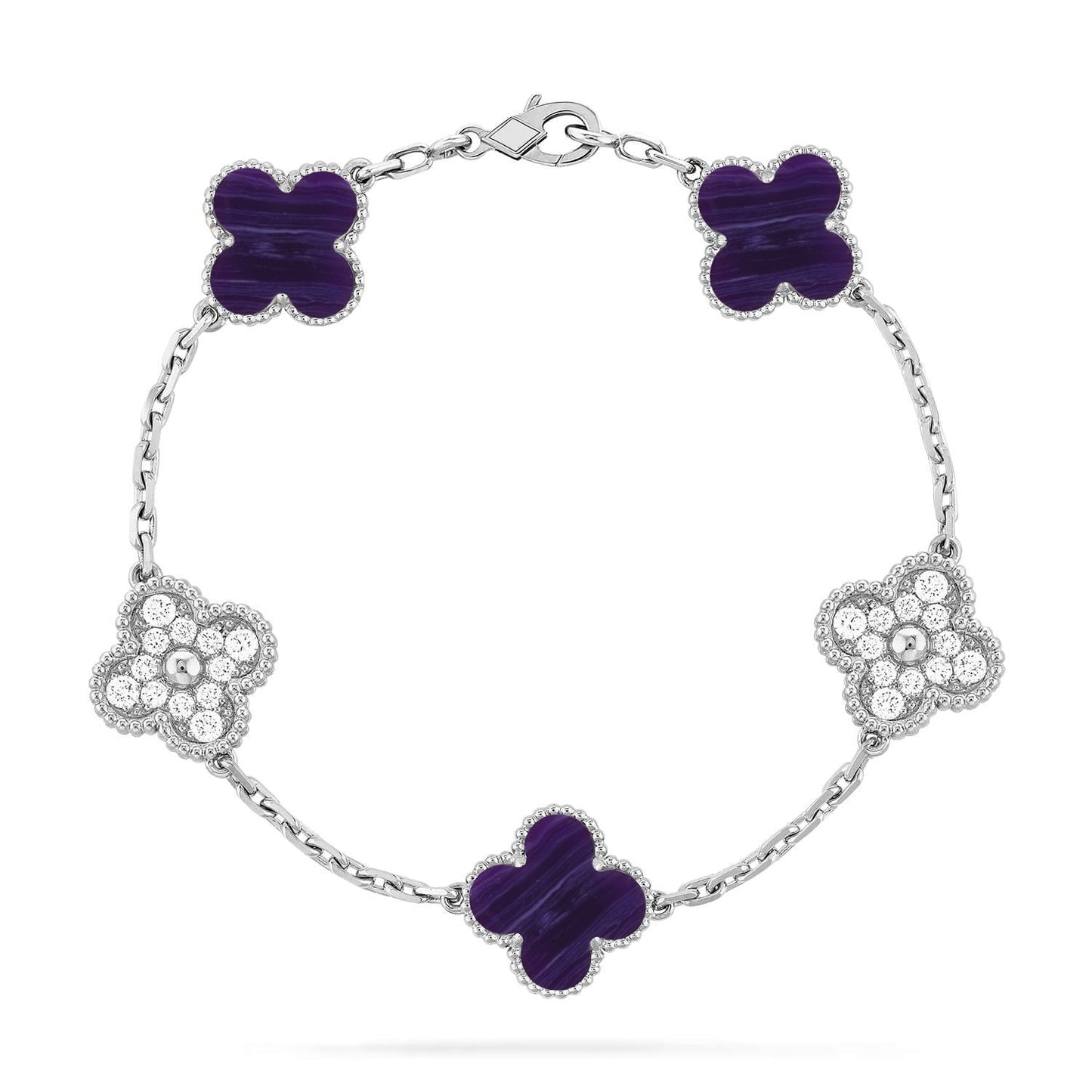 [Glow Jewelry]Neue CLOVER 5 MOTIV LILA STREIFEN ARMBANDKOLLEKTION