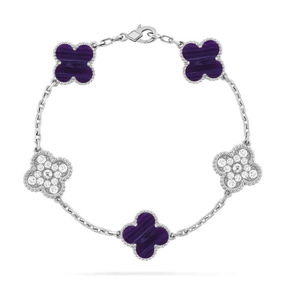 [Glow Jewelry]Neue CLOVER 5 MOTIV LILA STREIFEN ARMBANDKOLLEKTION