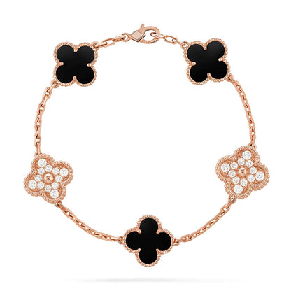 [Glow Jewelry]Neue CLOVER 5 MOTIF ONYXS ARMBAND KOLLEKTION
