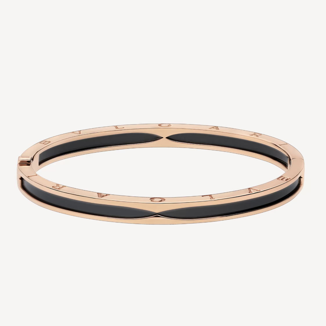 [Glow Jewelry]ZERO 1 PINK GOLD WITH BLACK CERAMIC BRACELET