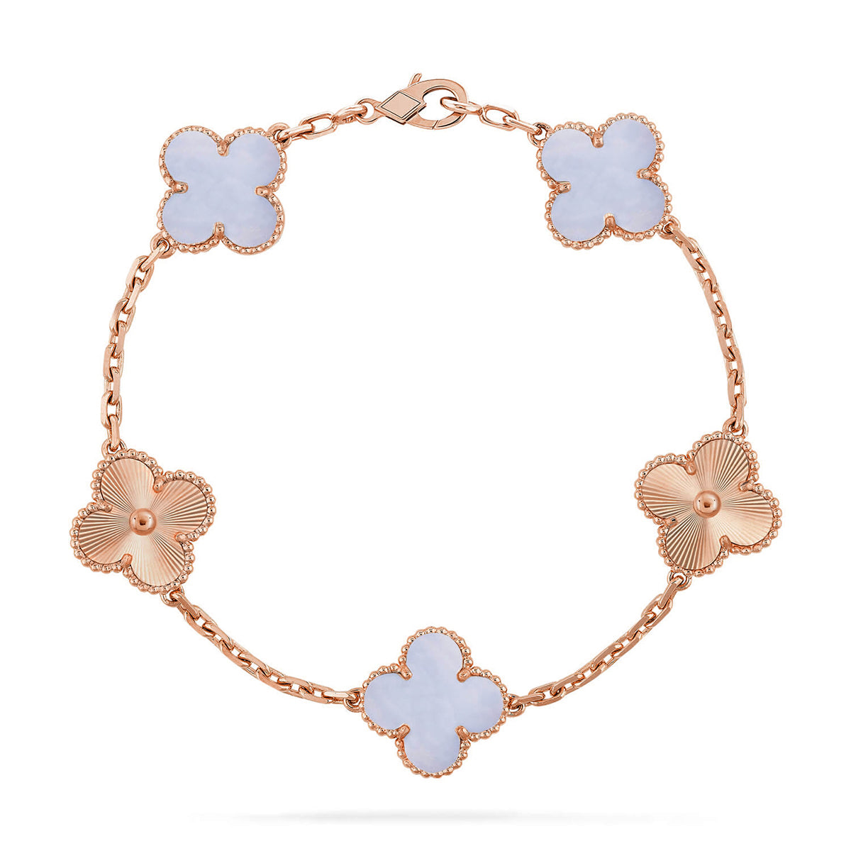 [Glow Jewelry]Neue KOLLEKTION „CLOVER 5 MOTIF PURPLE CHALCEDONY BRACELET“