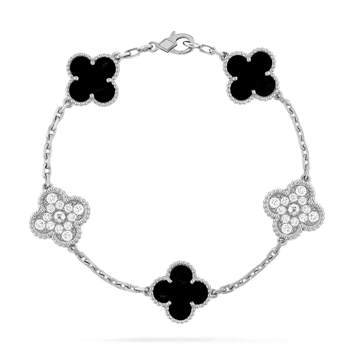 [Glow Jewelry]Neue CLOVER 5 MOTIF ONYXS ARMBAND KOLLEKTION