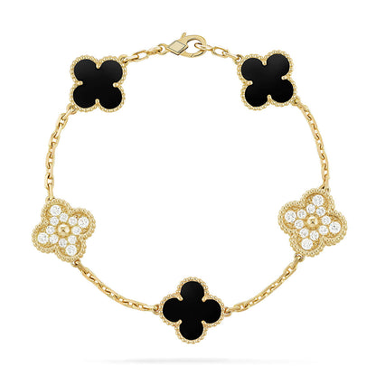 [Glow Jewelry]Neue CLOVER 5 MOTIF ONYXS ARMBAND KOLLEKTION