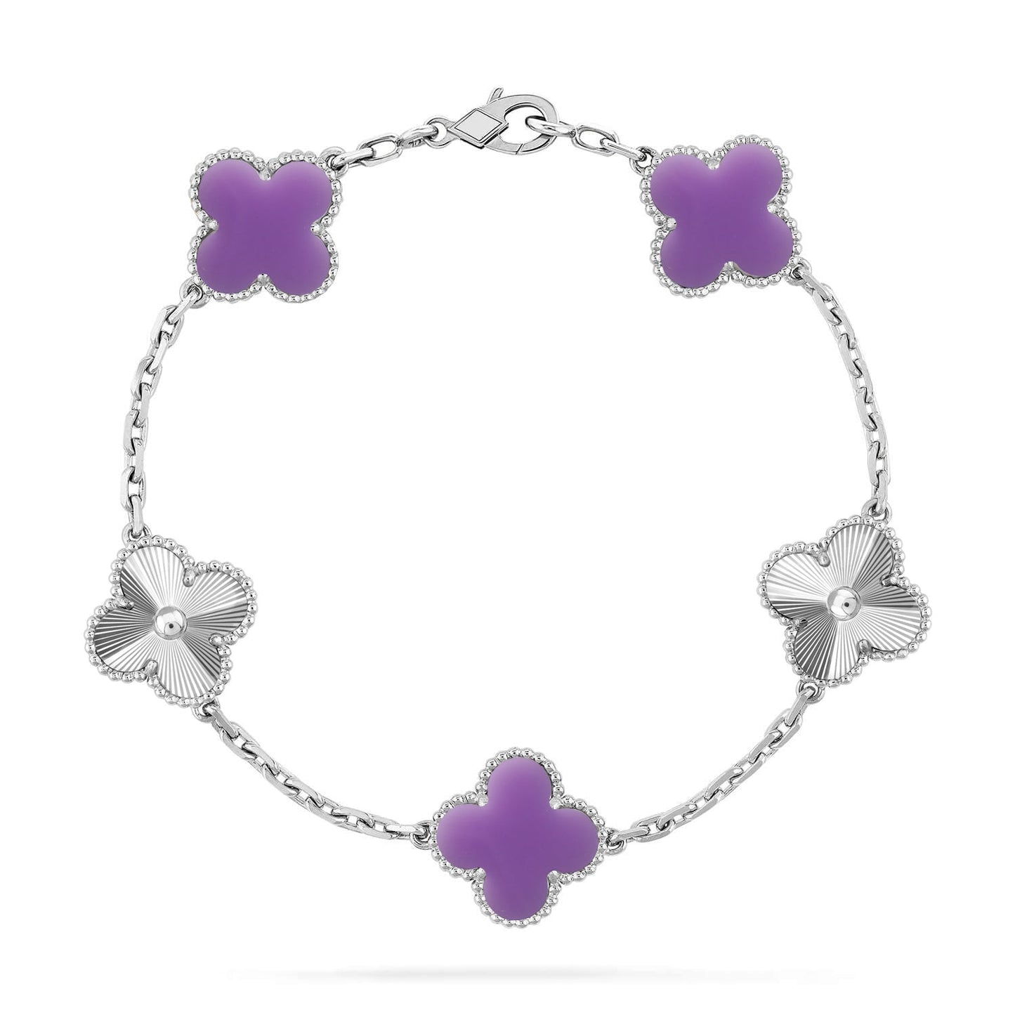 [Glow Jewelry]Neue CLOVER 5 MOTIV HELLVIOLETT ARMBAND KOLLEKTION