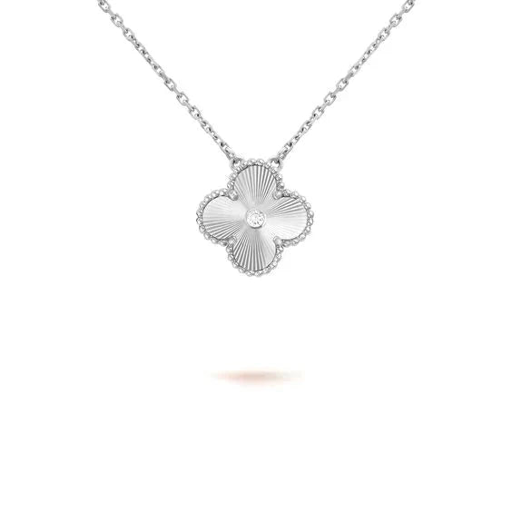 „Glow Jewelry“ KLEEBÜGEL 15MM DIAMANT LASER HALSKETTE SILBER