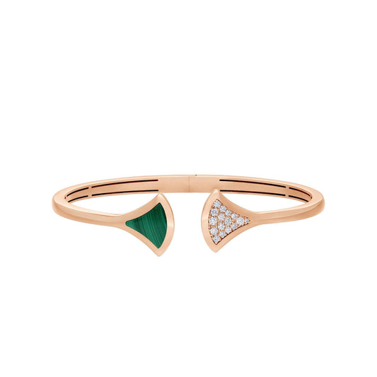 [Glow Jewelry]DREAM BRACELET OPEN MALACHITE PINK GOLD
