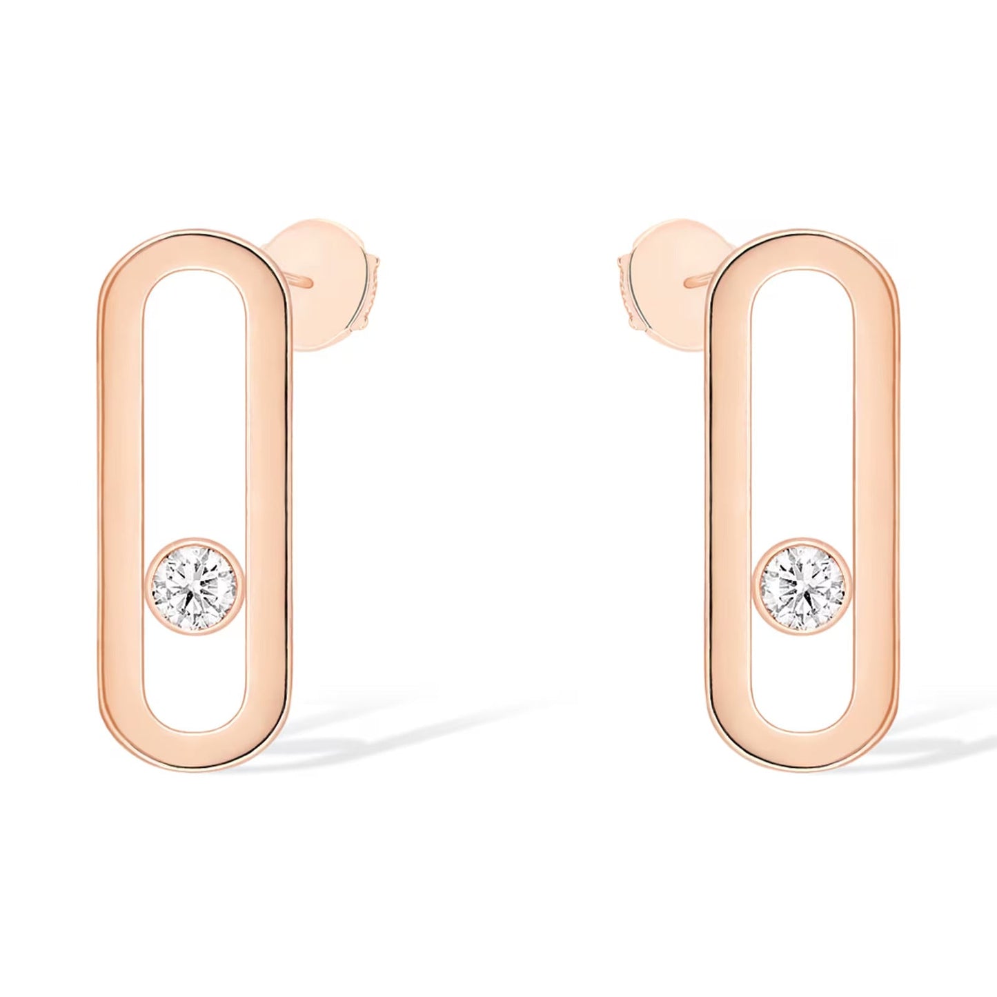 [Glow Jewelry]MOVE UNO SMALL 1 DIAMOND EARRINGS