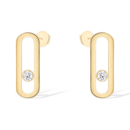[Glow Jewelry]MOVE UNO SMALL 1 DIAMOND EARRINGS