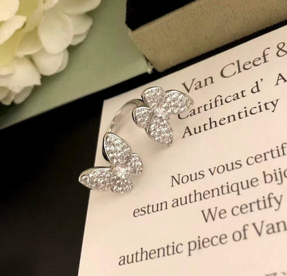 Glow Jewelry『TWIN SILVER BUTTERFLY DIAMOND RING』