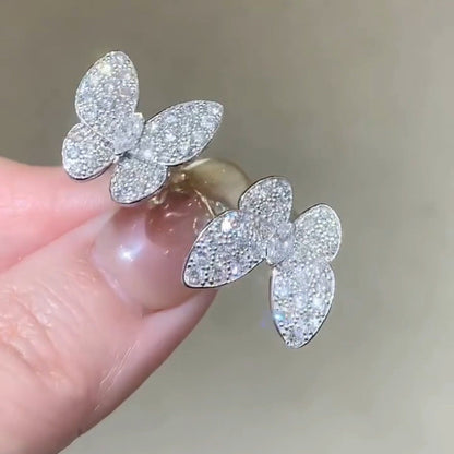 Glow Jewelry『TWIN SILVER BUTTERFLY DIAMOND RING』