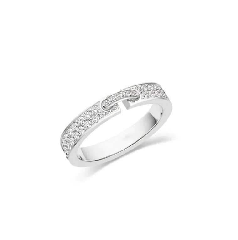 [Glow Jewelry]ALLIANCE LIENS VIDENCE PAVED DIAMOND 4MM RING