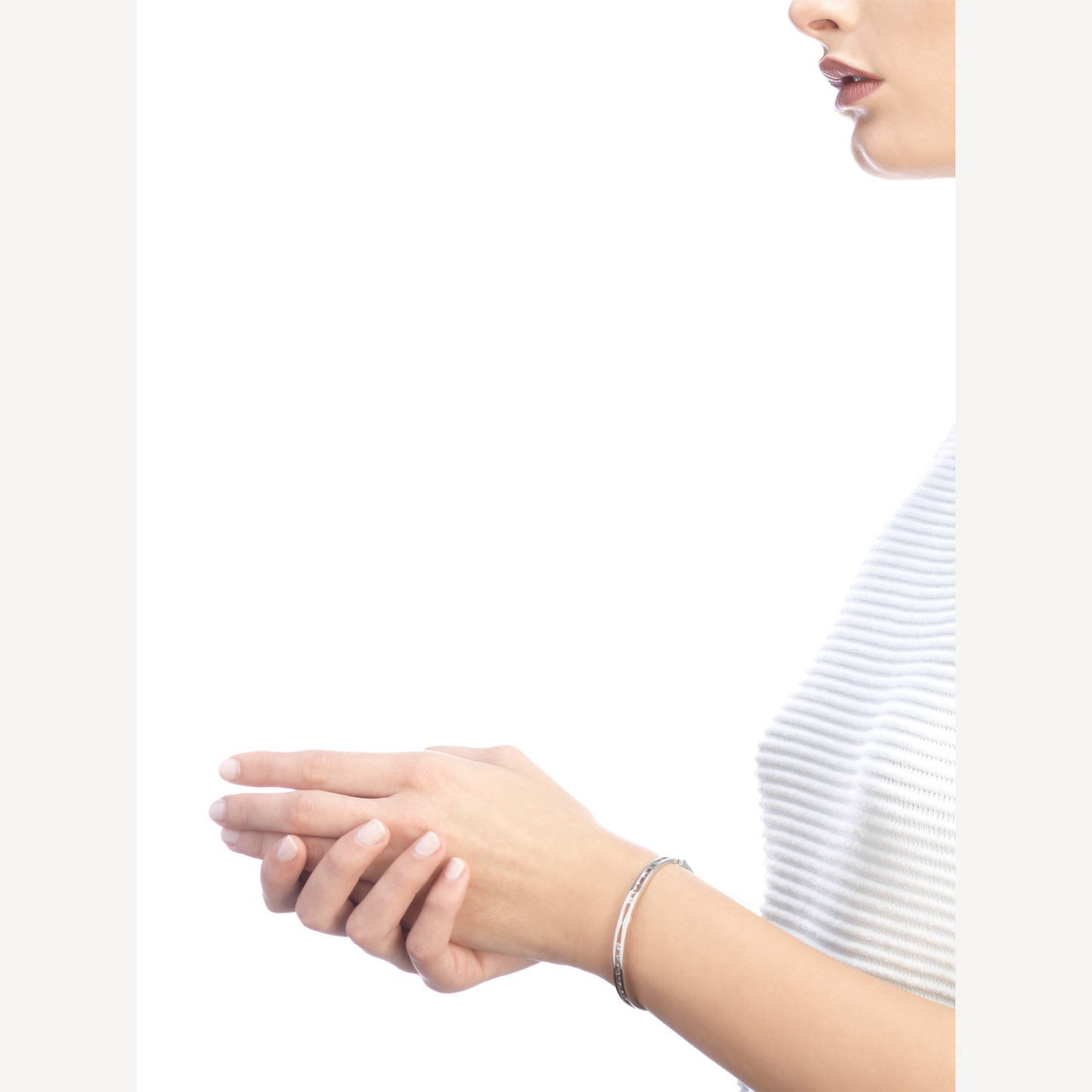 [Glow Jewelry]ZERO 1 SPIRAL LOGO SILVER BRACELET