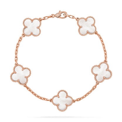 [Glow Jewelry]Neue KOLLEKTION CLOVER WHITE PEARL MOP 5 MOTIV ARMBÄNDER