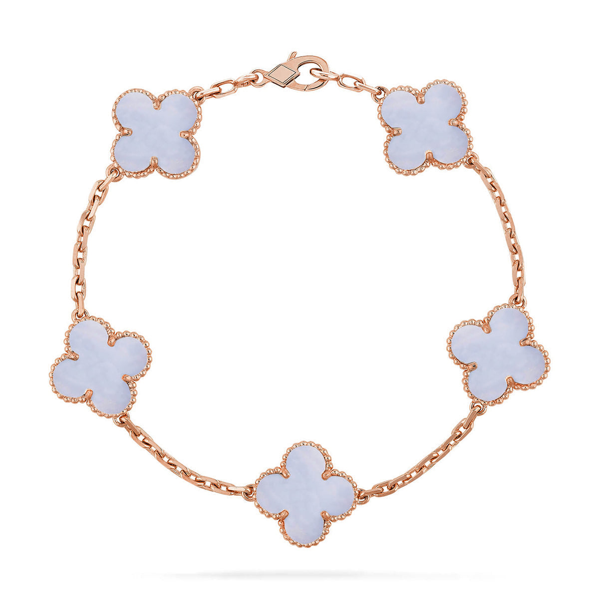 [Glow Jewelry]Neue KOLLEKTION „CLOVER 5 MOTIF PURPLE CHALCEDONY BRACELET“
