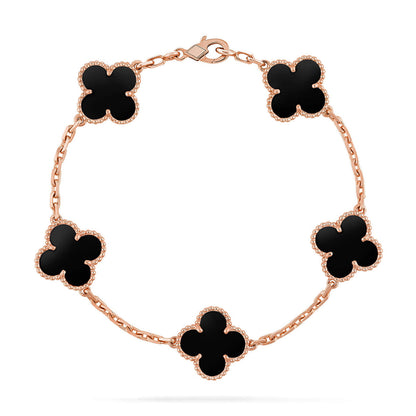 [Glow Jewelry]Neue CLOVER 5 MOTIF ONYXS ARMBAND KOLLEKTION