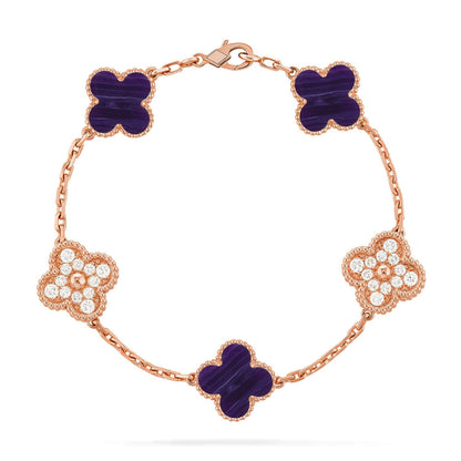 [Glow Jewelry]Neue CLOVER 5 MOTIV LILA STREIFEN ARMBANDKOLLEKTION