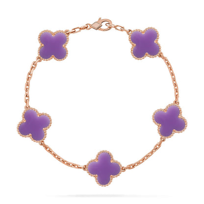 [Glow Jewelry]Neue CLOVER 5 MOTIV HELLVIOLETT ARMBAND KOLLEKTION