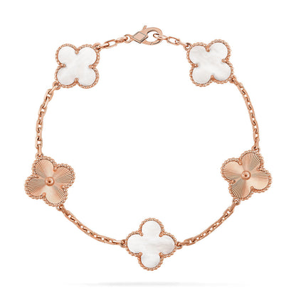 [Glow Jewelry]Neue KOLLEKTION CLOVER WHITE PEARL MOP 5 MOTIV ARMBÄNDER