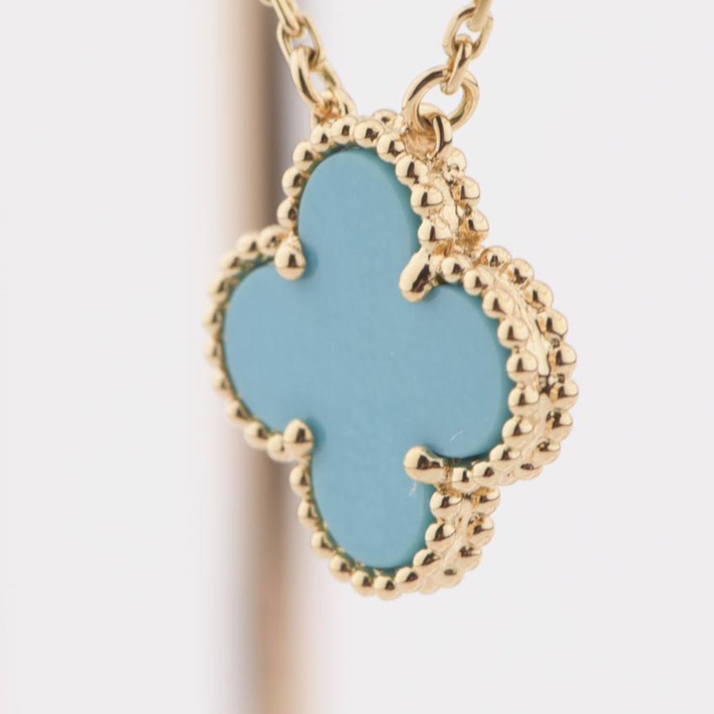 ¡®Glow Jewelry¡¯CLOVER 15MM VINTAGE TURQUOISE NECKLACE