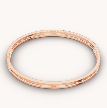 [Glow Jewelry]ZERO 1 SPIRAL LOGO PINK GOLD BRACELET