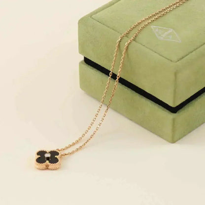 Glow Jewelry – KLEE 15MM DIAMANT ONYX HALSKETTE