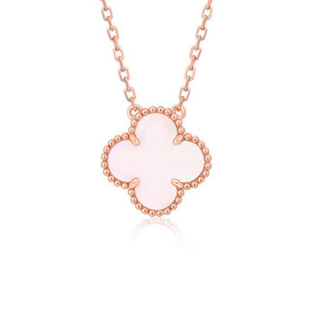 „Glow Jewelry“ KLEE 15MM ROSA PERLMUTT EINZELBLUMEN-HALSKETTE