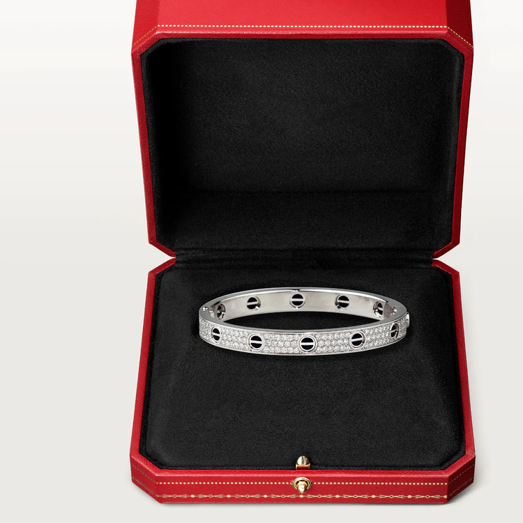 [Glow Jewelry]LOVE BRACELET 6.1MM DIAMOND-PAVED CERAMIC
