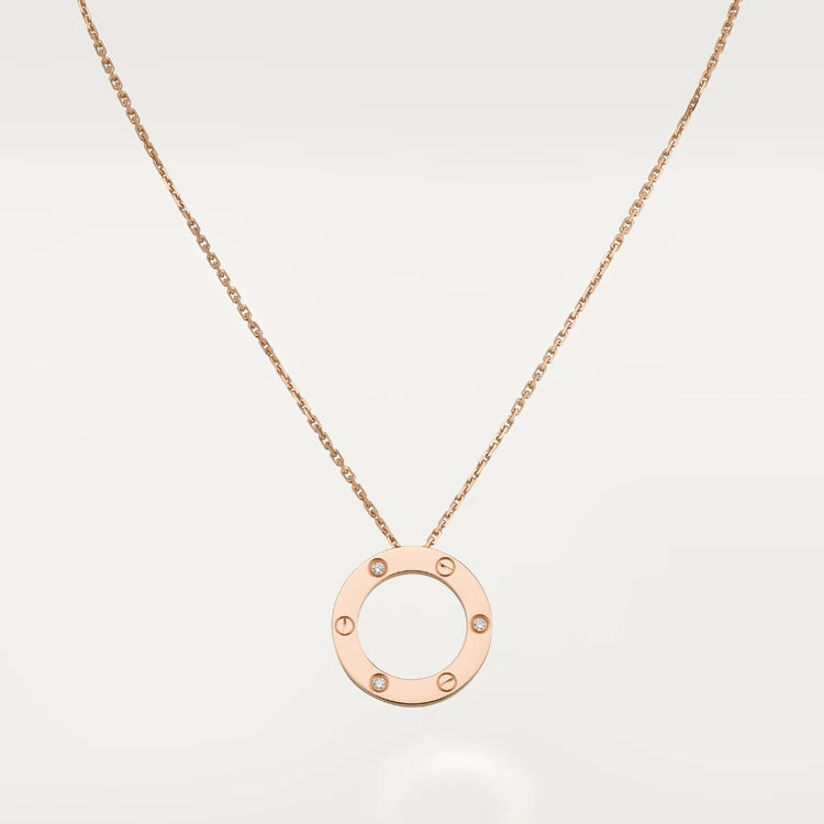 [Glow Jewelry]LOVE NECKLACE 16MM 3 DIAMONDS