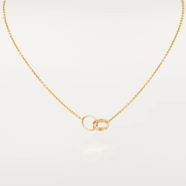 [Glow Jewelry]LOVE NECKLACE DOUBLE RING GOLD