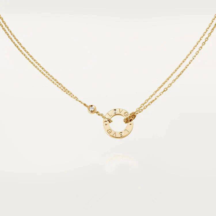 [Glow Jewelry]LOVE NECKLACE 16MM 2 DIAMONDS