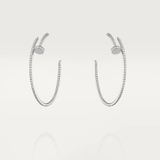 Glow Jewelry® JUSTE OHRRINGE VOLL MIT DIAMANTEN 1,8 MM