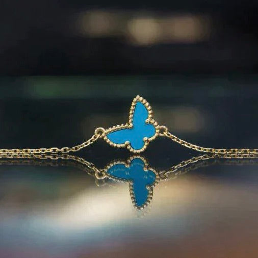 „Glow Jewelry“ BUTTERFLY TÜRKIS SCHMETTERLING ARMBAND