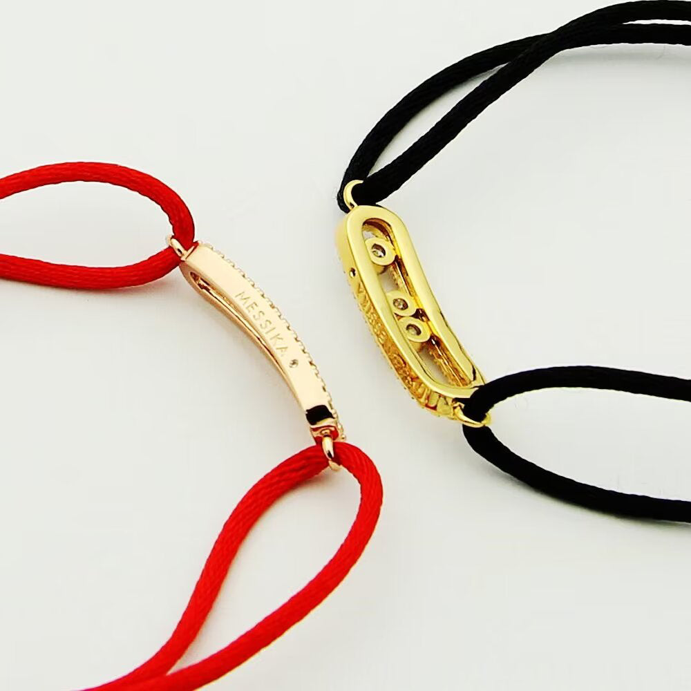 [Glow Jewelry]MK Care(s) pink cord pavé bracelet
