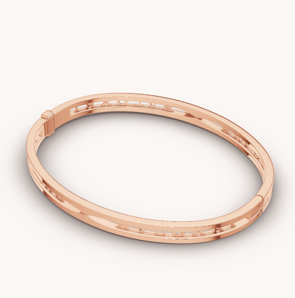 [Glow Jewelry]ZERO 1 SPIRAL LOGO PINK GOLD BRACELET